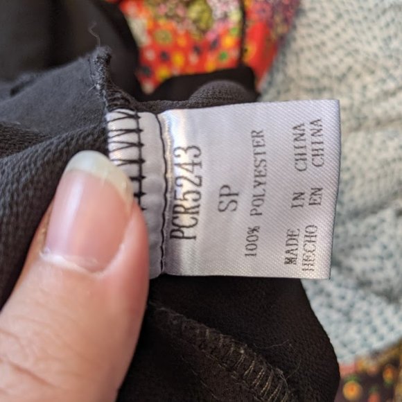 Papermoon Black Scalloped Layered Blouse Size SP - Picture 11 of 11